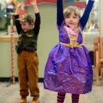 Weston Gorup and Sophia Marcorelle performed during the annual benefit for Sterling-Soldotna HeadStart on Friday, March 24. 2017 at the Sterling Senior Center in Sterling, Alaska. The benefit, which had a Taste of Italy theme, included dinner, performances and an auction. (Kat Sorensen/Peninsula Clarion)