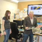 Kenai Central High School juniors shadow North Tech Group owner Tim Jordon during Job Shadow Day.