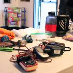 Chris Hanna speaks to a large crowd about the five days he and Jenny Neyman spent stuck on the Harding Icefield last year during a presentation Friday, April 28, 2017 at the Kenai Chamber of Commerce and Visitor Center in Kenai, Alaska. (Megan Pacer/Peninsula Clarion)