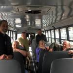 The Kenai Peninsula Borough School District Board of Education members took a ride on one of the district&rsquo;s new buses from Seward High School to Seward Middle School on Monday, May 1, 2017 in Seward, Alaska. (Kat Sorensen/Peninsula Clarion)