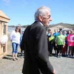 Soldotna Mayor Pete Sprague spoke words of encouragement to students at Soldotna Montessori Charter School about their endeavor to alleviate hunger in their community on Friday in Soldotna. (Kat Sorensen/Peninsula Clarion)