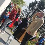 Kenai Elks V.P. Rick Mourek salutes the fallen.