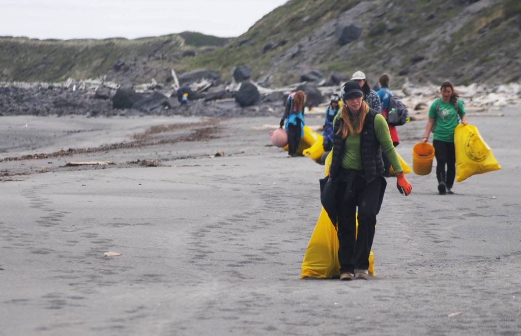 Volunteers clean beaches on remote Augustine Island