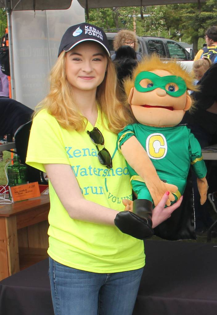 Captain Conservation and Caring for the Kenai winner Anya Hondel make an appearance at Kids Zone.