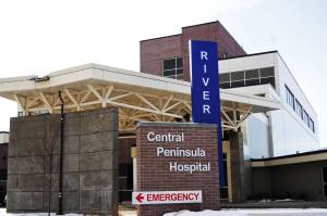 This March 29, 2017 photo shows Central Peninsula Hospital&rsquo;s River Tower, which houses specialty medical services, in Soldotna, Alaska. The tower was completed in January 2017 as part of a multi-year service and infrastructure expansion at the hospital. (Elizabeth Earl/Peninsula Clarion)