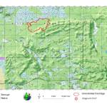 This map provided by the Alaska Division of Forestry shows the Wednesday, June 21, 2017 location of the East Fork Fire, a wildland fire burning north of the Sterling Highway in the Kenai National Wildlife Refuge. (Map courtesy Alaska Division of Forestry)