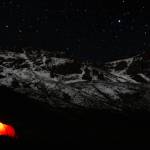 Chris Walden&rsquo;s illuminated tent stands out again the starry night and backdrop of Mt. Kilimanjaro in Tanzania on Jan. 3, 2017. Walden made the expedition up Kilimanjaro with his daughter Avery, then 9, and a family friend in January, making Avery the youngest female to ascend the mountain. (Photo courtesy Chris Walden)