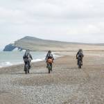 Kim McNett looks at a stretch of beach that has run out. (Photo courtesy Bj&