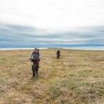 Daniel Countiss pauses before heading down a hill. (Photo courtesy Bj&