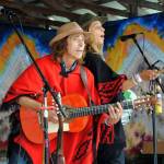 Musical duo Rio Samaya play on the River Stage during the 2017 Salmonfest in Ninilchik, Alaska on Friday, August 4, 2017. The three-day music festival concludes on Sunday night. (Photo by Kat Sorensen/Peninsula Clarion)