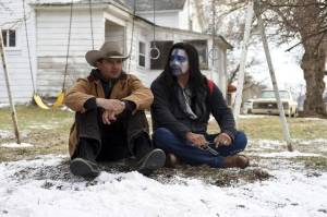Jeremy Renner, left, and Gil Birmingham in a scene from &ldquo;Wind River.&rdquo; (Fred Hayes/The Weinstein Company via AP)
