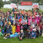Happy smiles from JBER kids who had a free day of guided fishing on the Kenai.