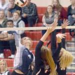 Kodi McGillivray attacks the Kenai defense Friday, Sept. 29, 2017, at Kenai Central High School. (Photo by Jeff Helminiak/Peninsula Clarion)