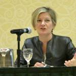 Alaska State Attorney General Jahna Lindemuth speaks at the Alaska Native Law Conference Tuesday in Anchorage. Lindemuth outlined the state&rsquo;s position on the traditional form of tribal justice known as banishment. (AP Photo/Rachel D&rsquo;Oro)