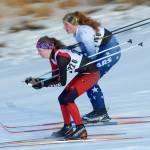 Kenai&rsquo;s Mickinzie Tichnor, left, and Soldotna&rsquo;s Sonora Martin race down a hill during the first day of the Lynx Loppet Nordic ski races Friday, Dec. 8, 2017 at Kincaid Park in Anchorage. (Photo by Matt Tunseth/Chugiak-Eagle River Star) Kenai&rsquo;s Mickinzie Ticknor, left, and Soldotna&rsquo;s Sonora Martin race down a hill during the first day of the Lynx Loppet Nordic ski races Friday, Dec. 8, 2017 at Kincaid Park in Anchorage. (Photo by Matt Tunseth/Chugiak-Eagle River Star)