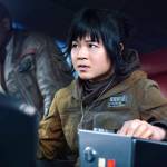 This image released by Lucasfilm shows Kelly Marie Tran as Rose and John Boyega as Finn, left, in &ldquo;Star Wars: The Last Jedi.&rdquo; (Jonathan Olley/Lucasfilm via AP)