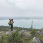 YCC leader Nick Longobardi looks over Skilak Lake from the Vista Trail. (Photo courtesy Kenai National Wildlife Refuge)