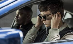 This image released by Sony Pictures shows Ansel Elgort, right, and Jamie Foxx in a scene from &ldquo;Baby Driver.&rdquo; (Wilson Webb/Sony/TriStar Pictures via AP)