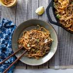 This Dec. 14, 2017 photo shows Dan Dan Noodles in New York. This dish is from a recipe by Katie Workman. (Carrie Crow via AP)
