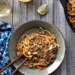 This Dec. 14, 2017 photo shows Dan Dan Noodles in New York. This dish is from a recipe by Katie Workman. (Carrie Crow via AP)