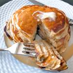 This undated photo shows ripe banana pancakes. The bananas are mashed as if making banana bread and added to the batter right before the pancakes are prepared. The result is almost like banana bread pancakes. (AP Photo/Elizabeth Karmel)