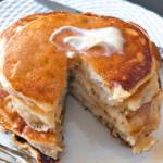 This undated photo shows ripe banana pancakes. The bananas are mashed as if making banana bread and added to the batter right before the pancakes are prepared. The result is almost like banana bread pancakes. (AP Photo/Elizabeth Karmel)