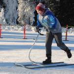 Colin Ellsworth enjoys one of the many activities available during the 42nd Kenai Peninsula Winter Games at Soldotna Regional Sports Center in Soldotna, Alaska on Saturday. (Photo by Kat Sorensen/Peninsula Clarion)