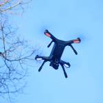 A 3DR surveillance drone flies above a prescribed burn area in the Kenai National Wildlife Refuge on Thursday, Feb. 1. (Photo by Erin Thompson/Peninsula Clarion)