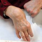 Chuck Davis uses a specialized basket and shredder to shred papers at Frontier Community Services, a non-profit organization dedicated to helping disabled individuals remain active and involved in their community. (Photo bu Kat Sorensen/Peninsula Clarion)