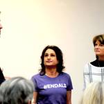 Sen. Lisa Murkowski, R-Alaska (right) talks with constituents after speaking at a luncheon of the joint Kenai and Soldotna chambers of commerce on Friday, Feb. 2, 2018 in Kenai, Alaska. Murkowski said there were reasons to be optimistic about Alaska&rsquo;s economic future, though there&rsquo;s still work to be done in Washington, D.C., such as a budget solution before the current continuing resolution expires on Feb. 8. (Photo by Elizabeth Earl/Peninsula Clarion)