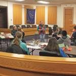 Students attend a Kenai Peninsula Youth Court training session prepping them for roles as judges, attorneys and clerks on the court. The court offers youth facing certain misdemeanor charges to have their cases heard by peers. (Photo by Erin Thompson/Peninsula Clarion)