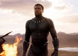 This image released by Disney and Marvel Studios&rsquo; shows Chadwick Boseman in a scene from &ldquo;Black Panther.&rdquo; (Marvel Studios/Disney via AP)