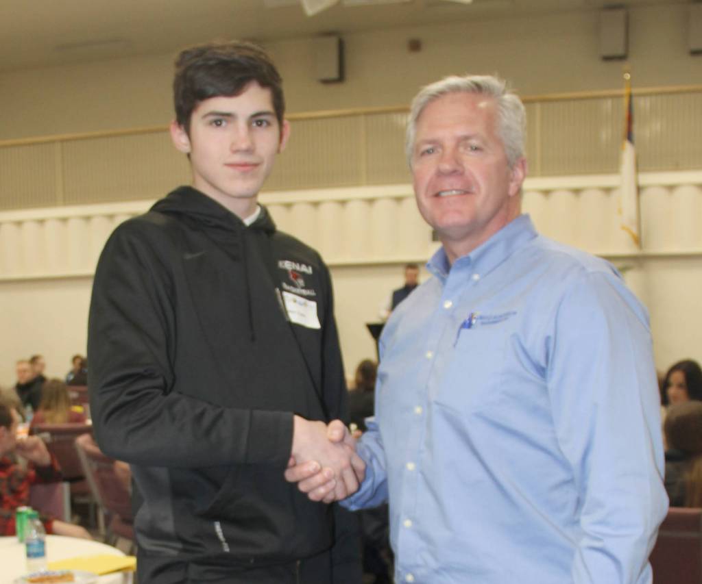 Bruce Gabriel of Big G Electric and job shadow Adam Trujillo,the grandson of Gabriel&rsquo;s first boss.