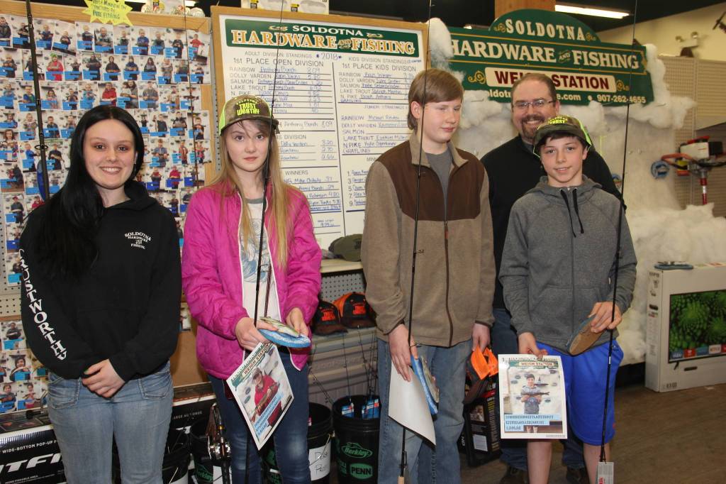 Ice Fishing Derby winners of the Ladies Division.
