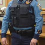 Sgt. Daniel Cox attends Kenai Peninsula Youth Court swearing-in ceremonies in December 2016 at the Homer Courthouse. (Photo by Michael Armstrong, Homer News)