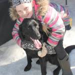 To please his 9-year-old trainer Bridger drops the stuffy.