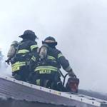 Central Emergency Services firefighters work to extinguish a blaze in an apartment building on Cork Line Drive in the Kalifornsky Beach area on Monday, April 9, 2018 near Kenai, Alaska. No one was reportedly hurt in the blaze, and the cause of the fire is still under investigation. (Photo courtesy Roy Browning/Central Emergency Services)