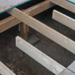 This Friday, March 9, 2018 photo shows the space beneath Nikiski resident Kimbra Mensch&rsquo;s home, which is currently being torn down, in Nikiski, Alaska. The contractor Mensch hired to build her home left her with 48 building violations, resulting in an unsafe building she is having to pay to have torn down and start over. (Photo by Elizabeth Earl/Peninsula Clarion)