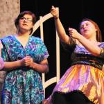 Actors sing a number during a dress rehearsal for Nikiski Middle-High School&rsquo;s production of &ldquo;Mary Poppins&rdquo; on Monday, April 23, 2018 in Nikiski, Alaska. The play premiers Friday at 7 p.m. at the high school. Tickets are $15. (Photo by Elizabeth Earl/Peninsula Clarion)