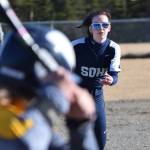 Soldotna pitcher Tara Lynn Frates offers up a pitch Tuesday evening to a Homer batter at the Soldotna Little League fields. (Photo by Joey Klecka/Peninsula Clarion)