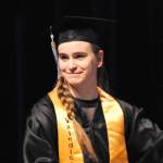 Connections Homeschool graduate Keri Ann Peek finishes a piano piece during a student performance at the program&rsquo;s graduation ceremony on Thursday, May 24, 2018 in Soldotna, Alaska. The program, administered by the Kenai Peninsula Borough School District, graduated 58 students this year. (Photo by Elizabeth Earl/Peninsula Clarion)