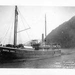 This photo submitted to the Kenai Peninsula Borough shows the Santa Ana, one of the steamers that brought the early residents of Seward to Resurrection Bay. Two local Seward residents have proposed naming two mountain peaks east of Resurrection Bay, one of which would be named for the Santa Ana. (Photo coutesy Kenai Peninsula Borough)