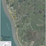 This map shows the five possible routes from which the Alaska Gasline Development Corporation selected the final path of their Kenai Spur Highway reroute, announced Wednesday at a public meeting in Nikiski. (Courtesy Alaska Gasline Development Corporation)