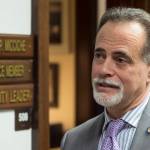 Sen. Peter Micciche, R-Soldotna, speaks during an interview Tuesday, Jan. 23, 2018, about his bill, SB 63, to prohibit smoking in public places.