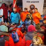 Homeward Bound participants learning about the dive program at Carlini Base, one of Argentinas 13 research stations in Antarctica. (Photo provided by Sue Mauger)
