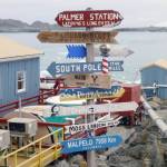 Signpost at Palmer Station  one of three United States research bases in Antarctica. (Photo provided by Sue Mauger)