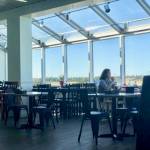 Patrons sit and eat lunch inside Kenai Airports newest restaurnt, Brothers Cafe, on Monday, Sept. 18, 2018, in Kenai, Alaska. (Photo by Victoria Petersen/Peninsula Clarion)