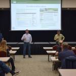 National Forest System Acting Deputy Chief Chris French speaks at a public informational meeting on Thursday on development of an Alaska-specific version of the national Roadless Rule. (Kevin Gullufsen | Juneau Empire)