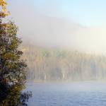 Mist rises over Hidden Lake in the Kenai National Wildlife Refuge on Sunday, Sept. 30, 2018, near Sterling, Alaska. (Photo by Michael Armstrong/Homer News)
