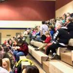 Spectators at the Mind A Mazes competition at Soldotna Prep on Saturday, Oct. 13, 2018, in Soldotna, AK. (Photo by Victoria Petersen/peninsula Clarion)